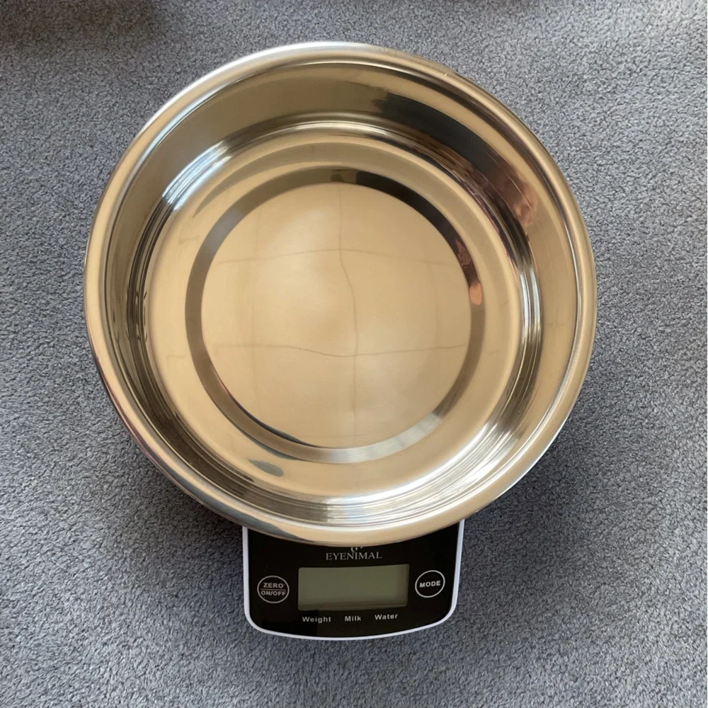 New in Box EYENIMAL Intelligent Pet Bowl White & Stainless Steel